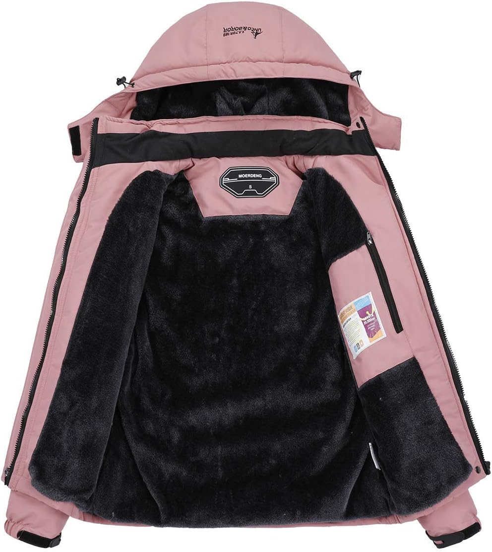 Women's Waterproof Ski Jacket Warm Winter Snow Coat Mountain Windbreaker Hooded Raincoat Jacket - Image 3