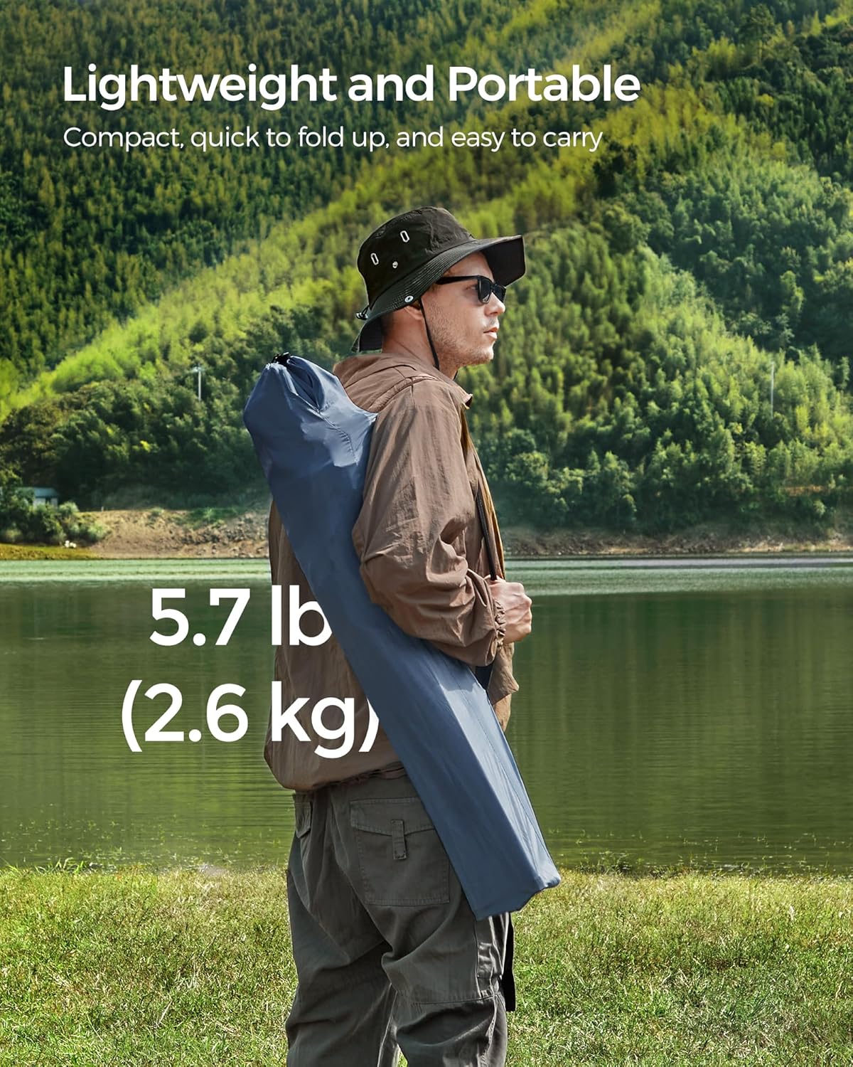 SONGMICS 2 Pack Folding Camping Chairs, Load 330 lb, Cup Holder and High Backrest, Heavy-Duty Structure, for Lawn, Garden, Fishing, Terrace - Image 6